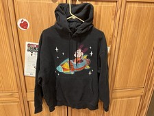 Disney Mickey Mouse Rocket Hoodie Walt Disney World Black Sweatshirt Size L