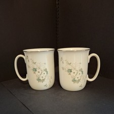 Fiesta, Princess House White Blossom China Mugs X 2