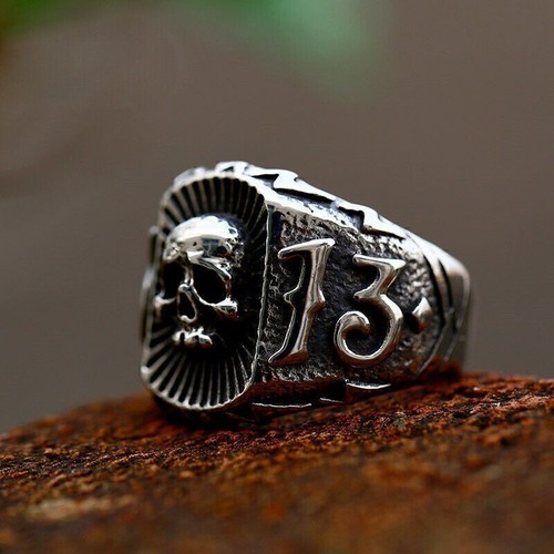 Gothic punk skull ring - 13,