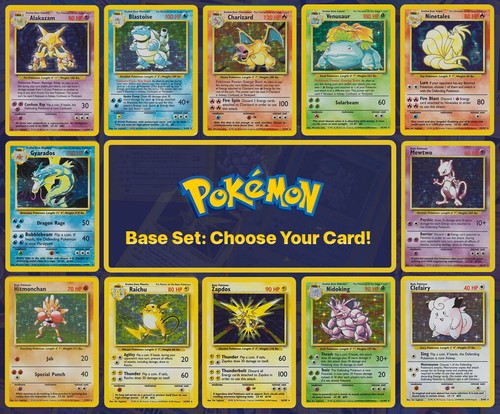 1999 pokemon base set choose - 1999,