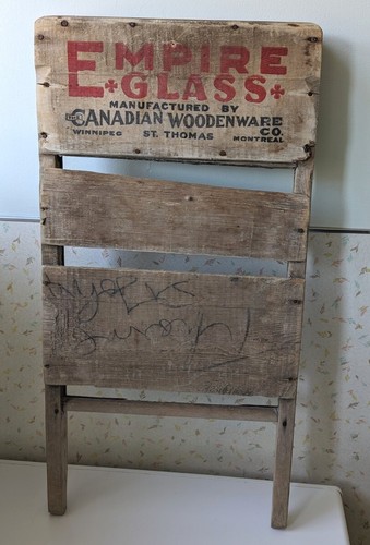 Antique empire glass washboard - glass,