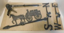 1983 Whitehall Cast Aluminum Weathervane Schweppes Horse & Wagon 100th Anniversa