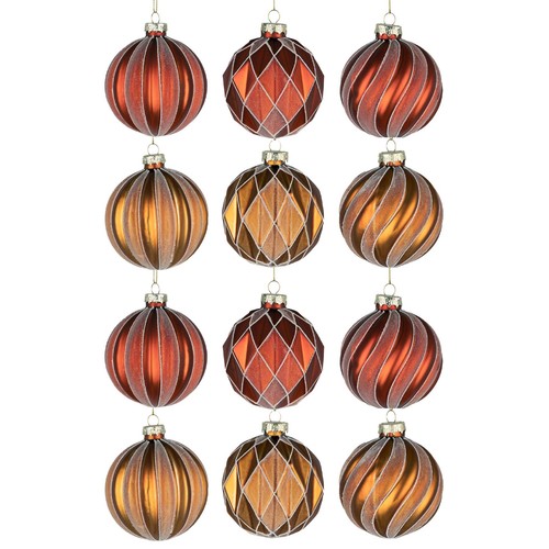 8cm christmas baubles - 8cm,