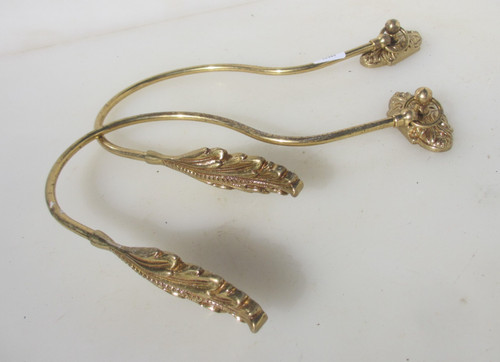 Vintage brass curtain tie - curtain,