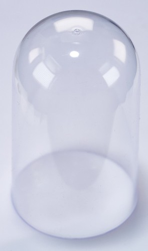 Small clock mineral glass dome - clock,