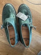 George Cox Bottle Green Suede