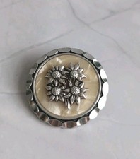 Scarf Ring/Clip Round Flowers