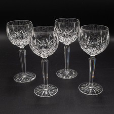 Waterford Crystal Lismore Wine Hock Glasses 7 3/8" Set of 4 - FREE USA SHIPPING