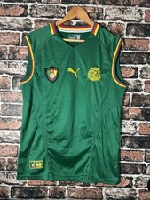 Rare Vintage Puma Cameroon 2002 sleeveless football shirt jersey size L large