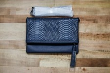 New GiGi New York Convertible Navy Crossbody Clutch Bag All In One