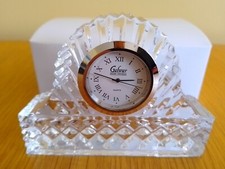 Galway Irish Crystal Small Quartz Mantle Clock in Excellent  Condition - Genuine