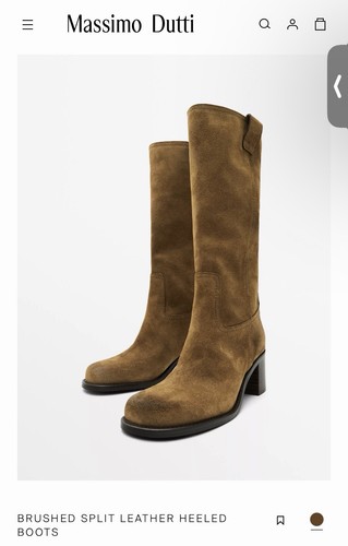 Massimo dutti suede boots - suede,