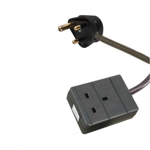 Round pin plug fitted - 5a,