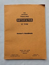 Howard Trailing Rotovator, Type E, Owner's Handbook