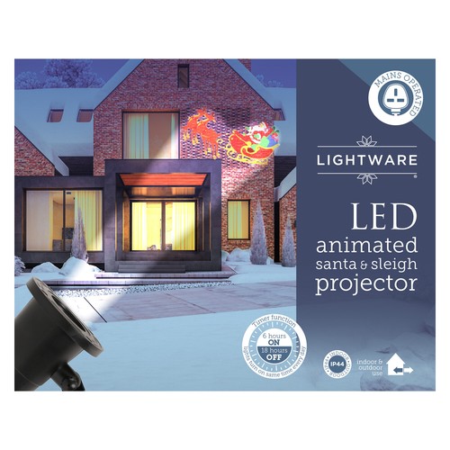 Led animated santa sleigh - animated,