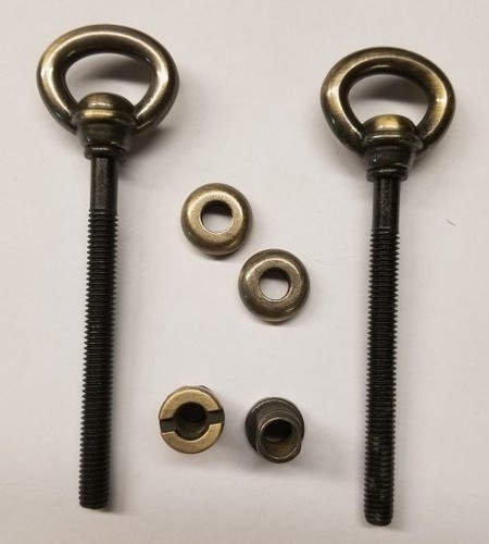 Antique brass steel cheval - steel,