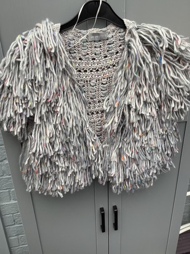 Shaggy shrug bolero silver - 12,