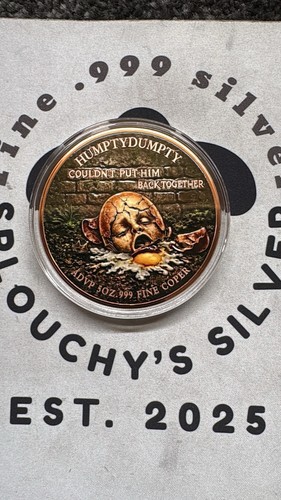 5oz 999 fine copper humpty - 999,