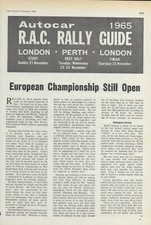 SUNBEAM TIGER MAGAZINE ARTICLE