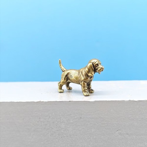 2pcs solid brass beagle hound - solid,