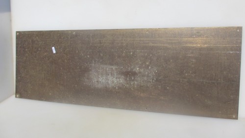 Vintage brass door kickplate - door,