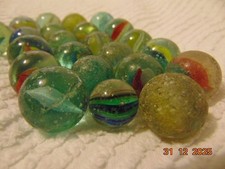 Old Glass Marbles, Cats Eye