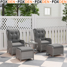 5 Pieces Rattan Bistro Set