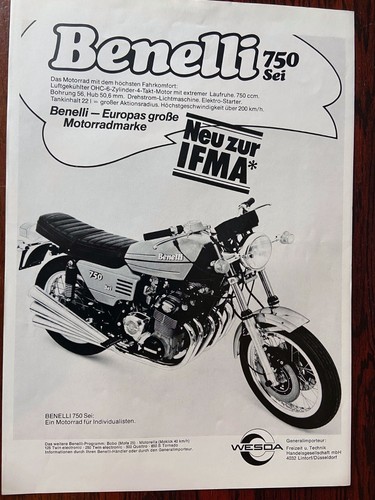 Benelli 750 sei - 750, motorcycle