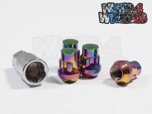 Petrol locking wheel nuts - 4x,