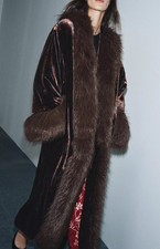 ZARA VELVET PRINTED FAUX FUR