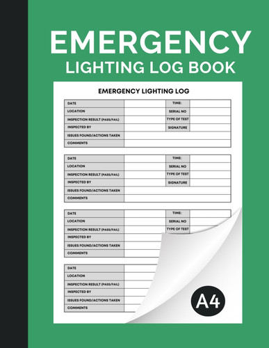 Emergency lighting log book - emergency,