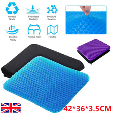 Orthopaedic Gel Seat Cushion Extra thicken For Long Sitting Office Car Chair UK