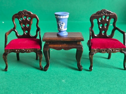 Doll house oak - oak/red, chairs