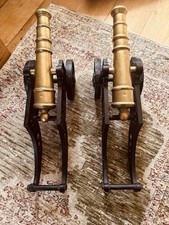 Antique BRASS Victorian Cannons Price Listed - FOR THE PAIR