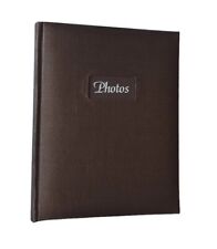 Large Classic Brown Slip In Photo Album Holds 300 6" x 4" Photos Memo Area Gift 
