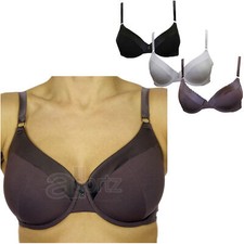 Ladies Underwired T-shirt Bra M S Memory Foam Girls Full Cup Multiple Colours