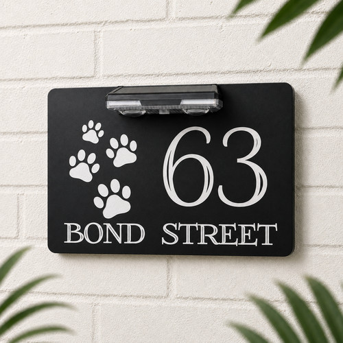 Modern house number plaque - modern,