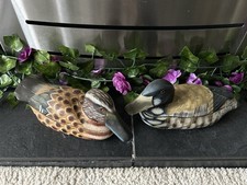 Pair Vintage Wooden Carved