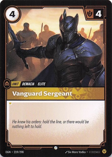 Vanguard sergeant 219 298 - vanguard,