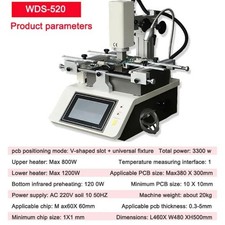 BGA Rework Station WDS-520 Manual Three-Zone Chip Repair and Desoldering Station