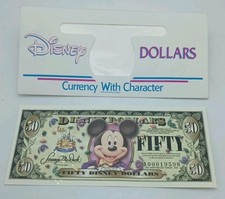 Disney Dollars Uncirculated w/ Envelope - $50 Mickey Mouse 2005