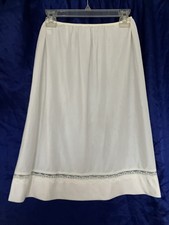 Vtg Waist Half Slip Cream Nylon Med W22-28” ‘New Old Stock’