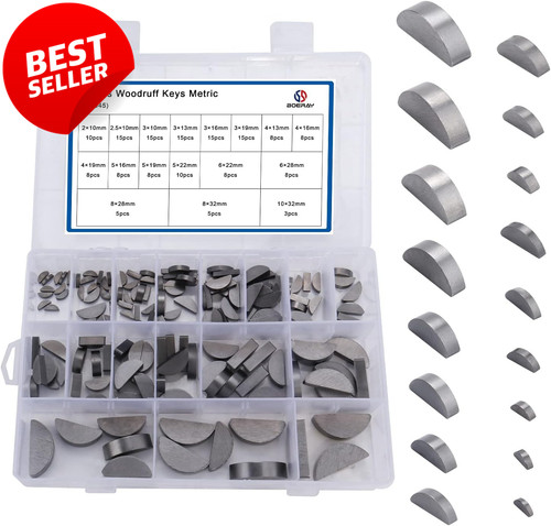 164pc metric woodruff key kit - key,