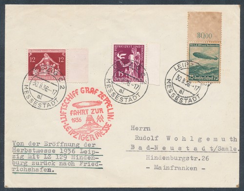 Zeppelin letter trip to - dr.,,
