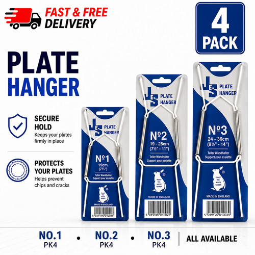 Wire plate hangers white - wire,