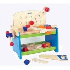 Pintoy Junior Wooden Tool Workbench + Tools Childrens Toy - RRP. £62.99 - New