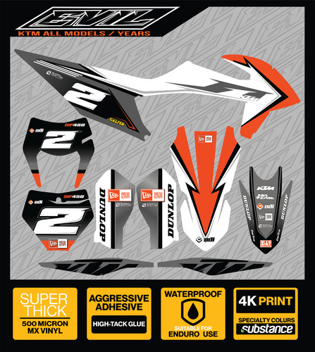 Custom graphics kit ktm sx - mx, kit: