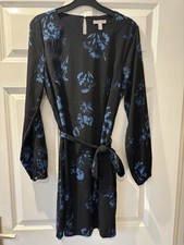H&M Black & Blue Floral Dress