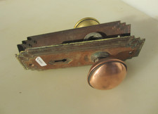 Vintage Door Knobs Handles Brass Plates Old Art Deco Copper & Brass Antique