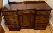 antique victorian mahogany desk with cupboard
